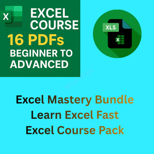 Ultimate Microsoft Excel Mastery Bundle | Formula Guide, Pivot Tables, Dashboards, Practice Sheets &
