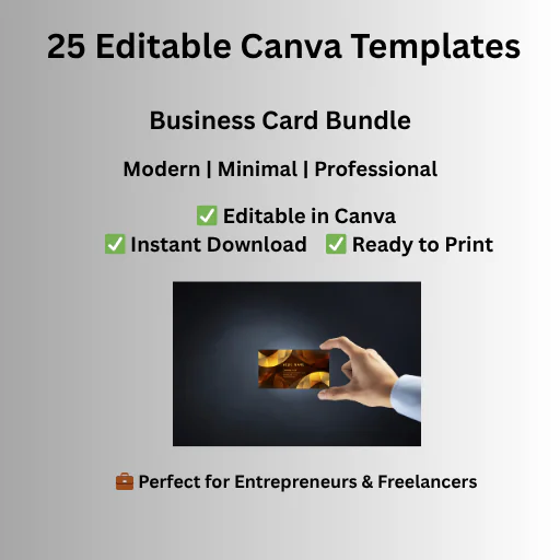 25 Editable Business Card Templates for Canva | Modern, Minimal & Professional Designs