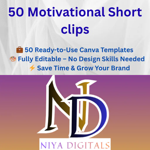 50 Editable Motivational Video Clips – Canva Templates